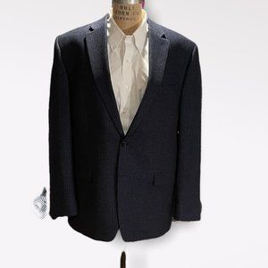 Ralph Lauren Dark Blue Houndstooth Blazer- 43R